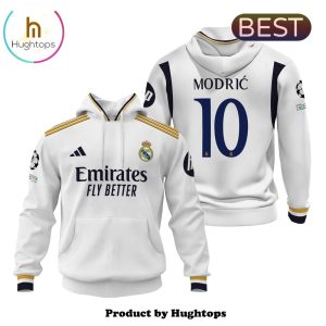 Real Madrid Modric 24 25 Men’s Home White Hoodie