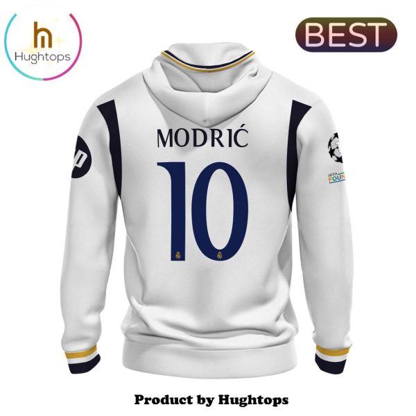 Real Madrid Modric 24 25 Men’s Home White Hoodie