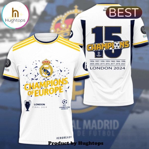 Real Madrid Premium 15th Champions London 24 White Hoodie