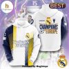 Real Madrid Premium 15th Champions Signatures Black Hoodie