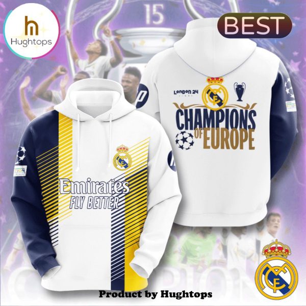 Real Madrid Premium London 24 Champions Of Europe Hoodie