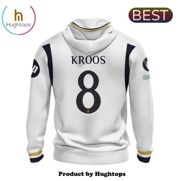 Real Madrid Toni Kroos 24 25 Men’s Home White Hoodie