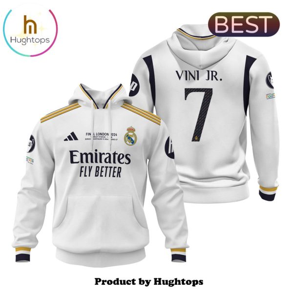 Real Madrid Vini Jr. 24 25 Men’s Home White Hoodie