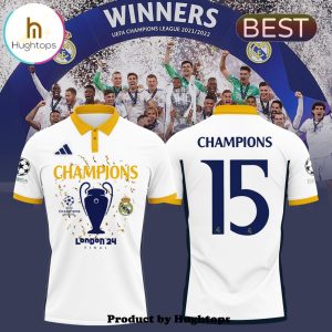 Special 15 Champions League Real Madrid White Polo Shirt