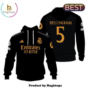 Special Real Madrid Bellingham 24 25 Home Black Hoodie