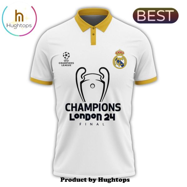 Special Real Madrid Champions London24 Final White Polo Shirt