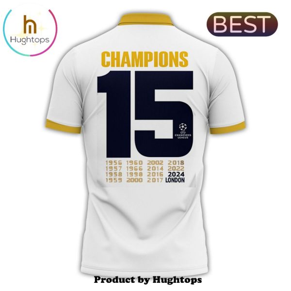 Special Real Madrid Champions London24 Final White Polo Shirt