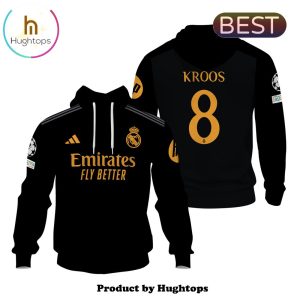 Special Real Madrid Kroos 24 25 Home Black Hoodie