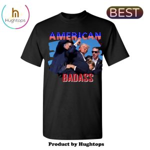 Trump American Badass Black Graphic Unisex T-Shirt