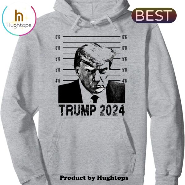 Trump Mug Shot Never Surrender Pullover Hoodie