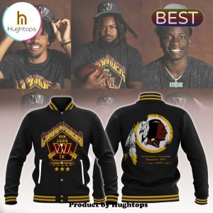 Washington Commanders Black Premium Baseball Jacket