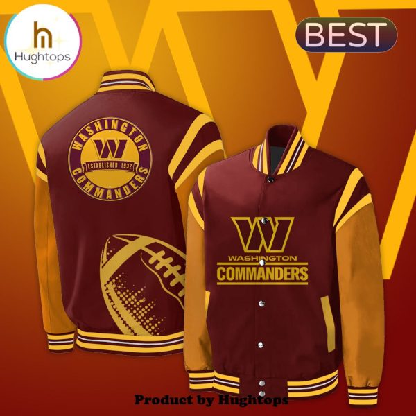 Washington Commanders NFL Red Baseball Jacket Limited